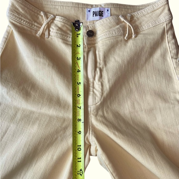 PAIGE Nellie Wide Leg Culotte Jeans in Light Yellow Size 27 - Picture 13 of 16